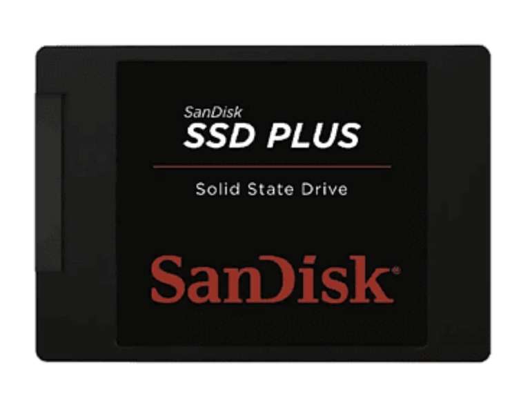 Disco duro SSD interno 1 TB - SanDisk SSD PLUS, Lectura 535 MB/s, Escritura 450 MB/s, Sata III, 2.5", Negro