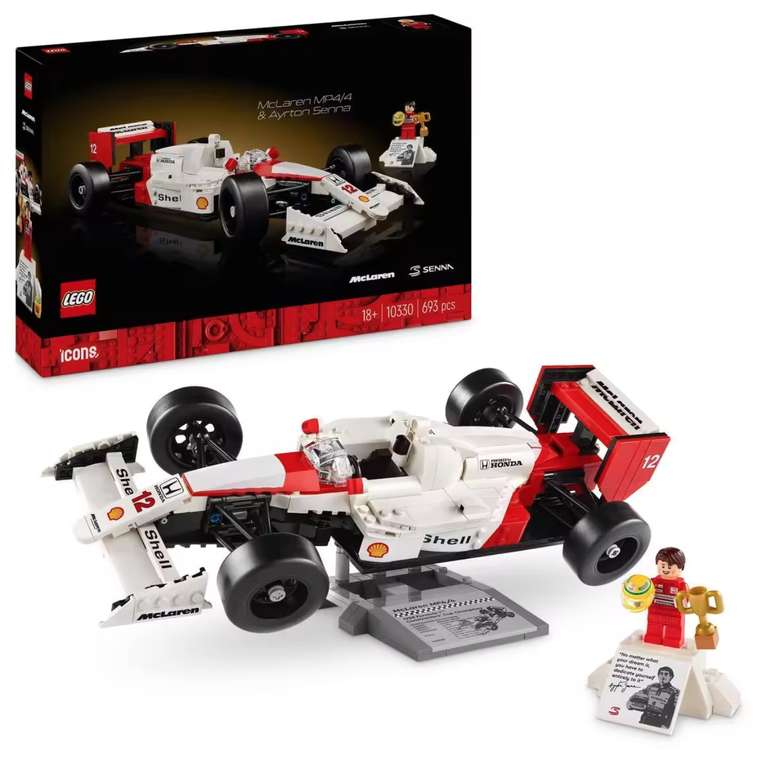 LEGO Icons McLaren MP4/4 y Ayrton Senna Set 10330 [48,99€ NUEVO USUARIO]