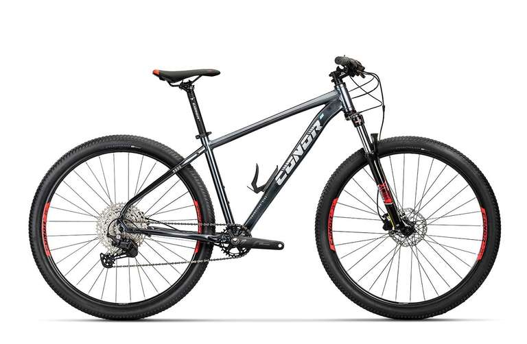 Bicicleta Conor 9500 29" monoplato con Shimano Deore 11vel gris modelo 2022 talla L con entrega 24-48 horas