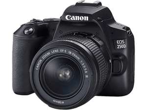 Kit cámara réflex - Canon EOS 250D EF-S 18-55mm f3.5-5.6 III, 24.1 mp, WiFi, CMOS