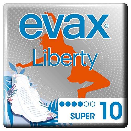 30 Evax Liberty Super Compresas Alas (Comprando 3 la caja sale a 1,87€)