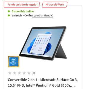 Microsoft Surface Go 3 + FUNDA TECLADO