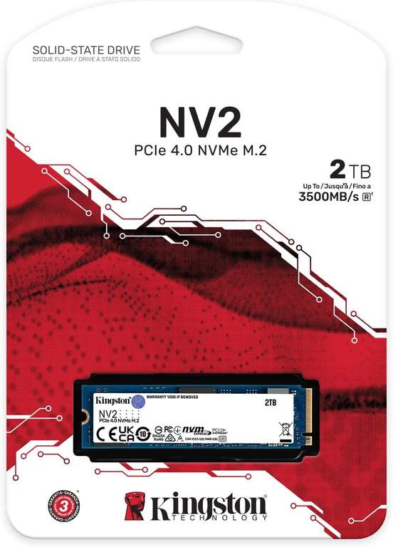 2TB Kingston NV2 NVMe PCIe 4.0 SSD M.2 2280