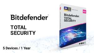 Bitdefender Total Security - 5 dispositivos / 1 año