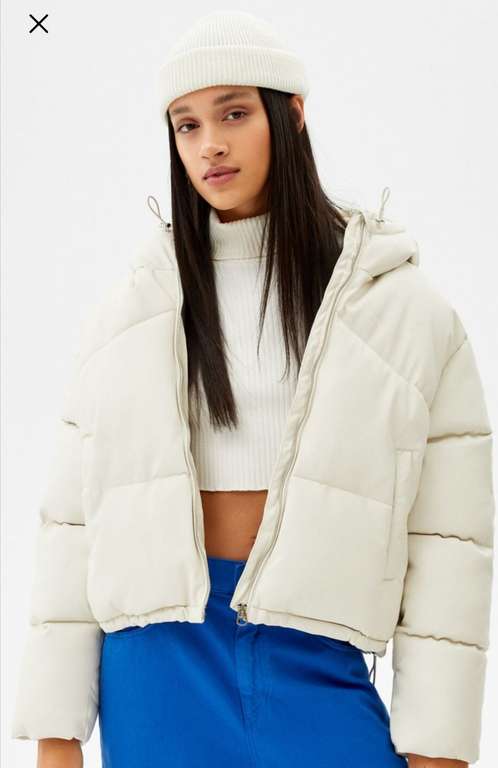 Cazadora puffy efecto piel capucha - mujer » Chollometro