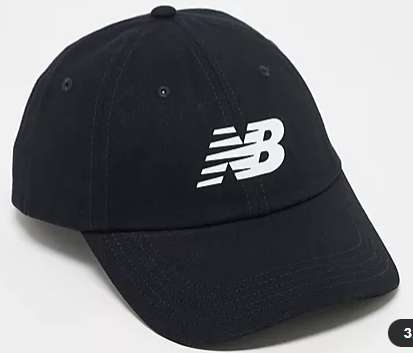 Gorra de béisbol negra con logo de New Balance