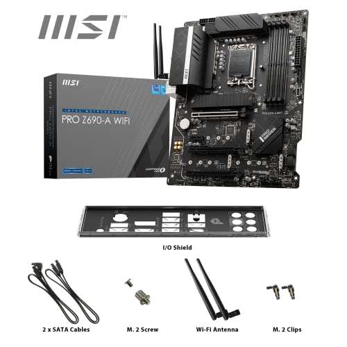 MSI PRO Z690-A WIFI Placa Base, ATX - Soporta Intel Core 12th Gen, LGA 1700 WI-FI 6E