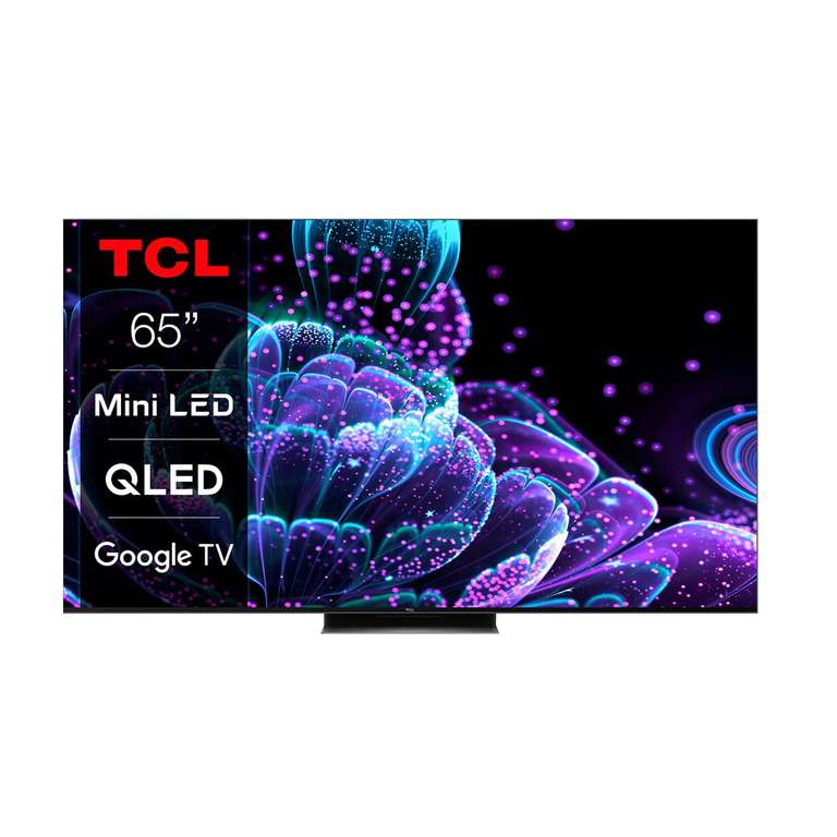 TV MiniLed - TCL 65C835, 65 pulgadas, 4K QLED, Google TV, Onkyo, HDR10+, Dolby Vision, Negro