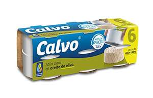 Calvo Atún Claro en Aceite de Oliva Pack 6 x 65g