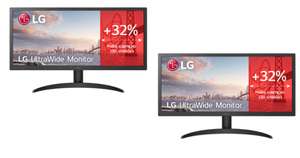 Pack de 2 Monitores de 26" IPS WFHD 2560x1080, 1ms 21:9 LG UltraWide 26WQ500 ( cada uno sale por 119€) / si se coge 1 saldría desde 134€