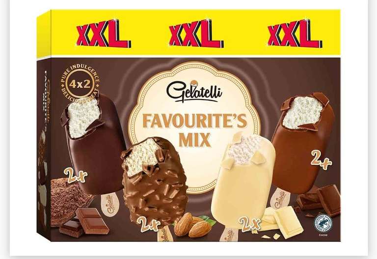 8 gelatelli mix helados xxl