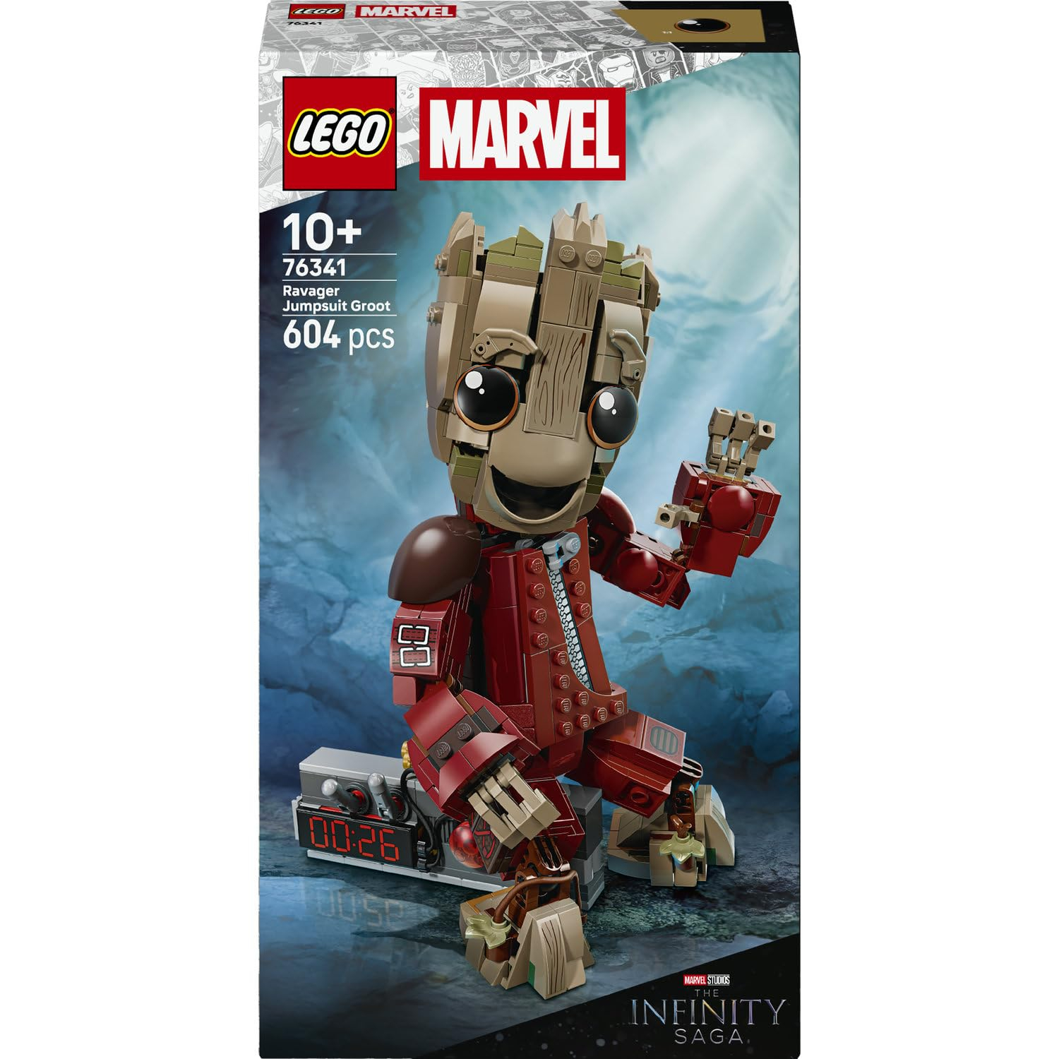 LEGO Marvel Groot con traje de asaltante 76341 Juguetes para niños de 10 años o más: