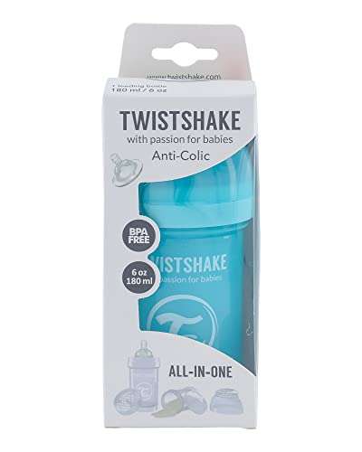 Twistshake Biberón Anti-cólicos Azul y Gris