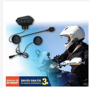 Auriculares bluetooth con intercomunicador para cascos de moto