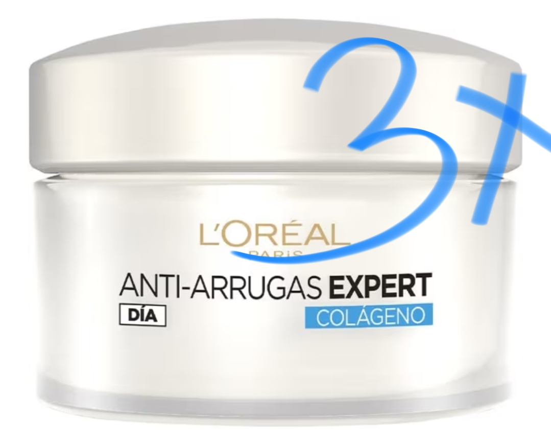 3 X L'Oreal Paris Crema Hidratante Anti Arrugas De Día Colágeno 50 ml