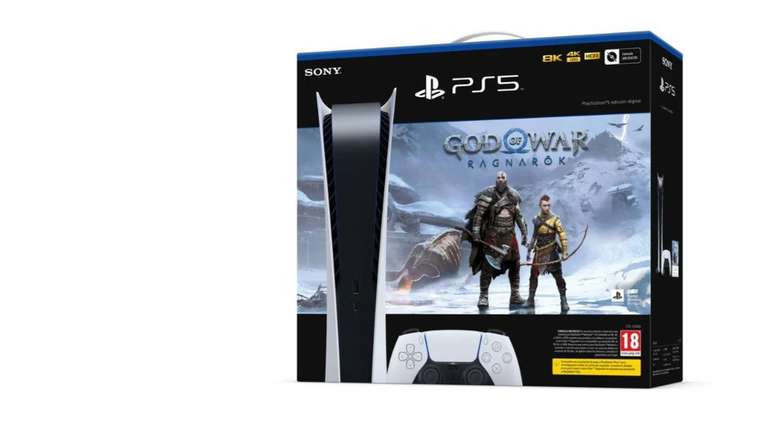 Consola PS5 Edición Digital (825 GB) + Juego PS5 God Of War Ragnarök -10€ si cumples años en Abril