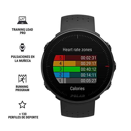 Polar Vantage M - Reloj con GPS y Frecuencia cardíaca en la muñeca - Multideporte y Running, registro avanzado del sueño