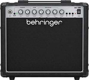 Amplificador de guitarra Behringer HA-20R 20 W, 2 canales indep., modelado de válvulas VTC, reverberación y altavoz Bugera original de 8"
