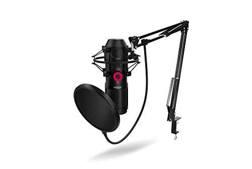 KROM KAPSULE - NXKROMKPSL - Kit de micrófono Streaming, unidireccional con Dos condensadores de cápsulaMontura Anti-Shock y Filtro Pop.