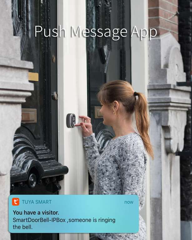 JeaTone Mirilla Digital Puerta Wifi con Batería Recargable 5000mAh y Detección de Movimiento (USAD CUPÓN DEL 50%)