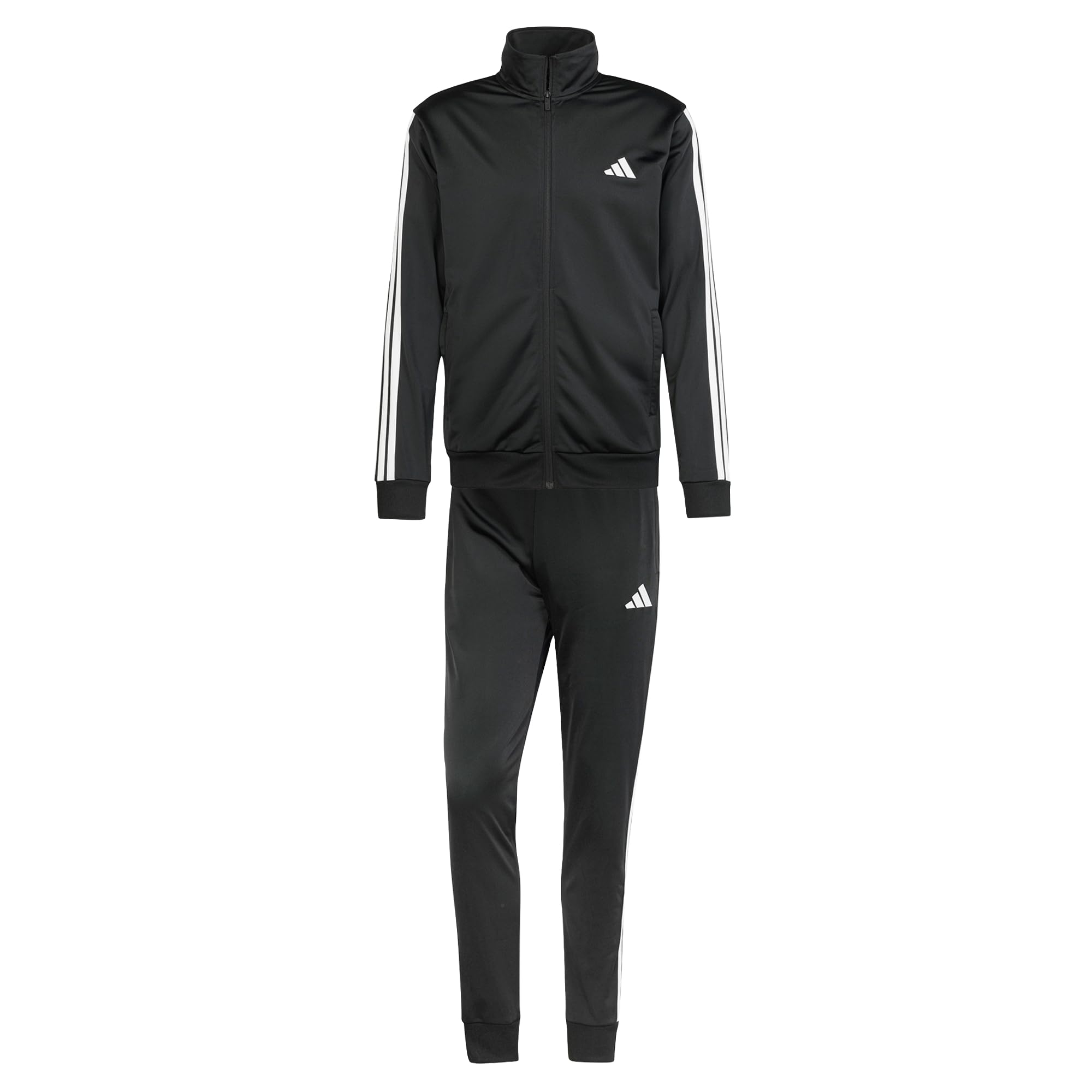 adidas Hombre Sportswear Basic 3 Stripes Tricot Track Suit, Black, XXL Short