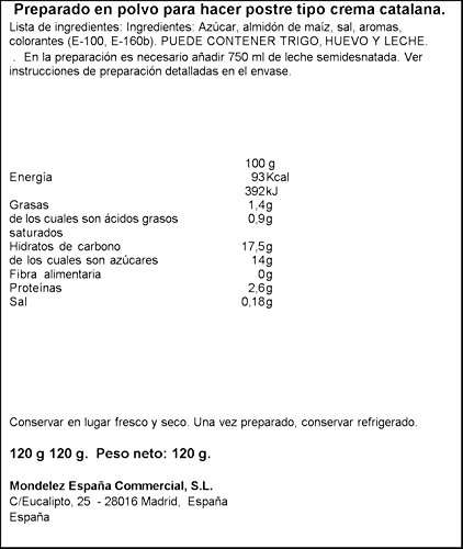 3x Royal Crema Catalana Tradicional, Preparado en Polvo 5 Raciones, 120 g. 1'16€/ud