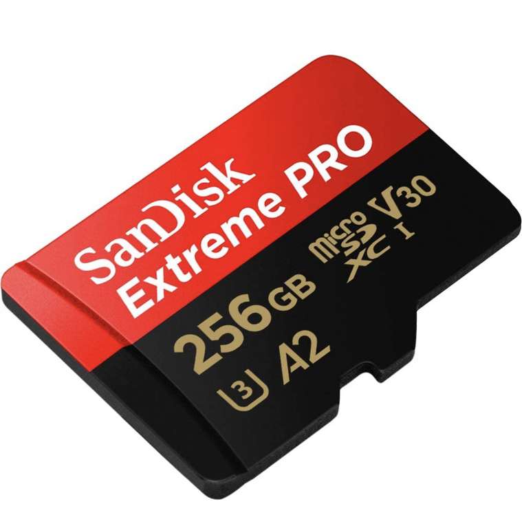 SanDisk Tarjeta microSDXC Extreme PRO de 256 GB + adaptador SD + RescuePRO Deluxe de hasta 200 MB/s