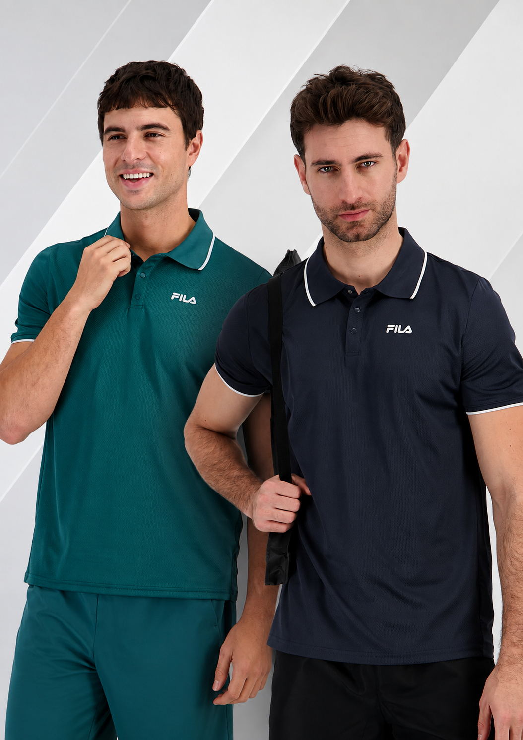 Fila, polo tenis para hombre tallas S a 2XL según modelo, dos colores a elegir