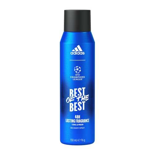 Adidas - Deo Spray Corporal Uefa Best of the Best, desodorante formato spray 150 ml