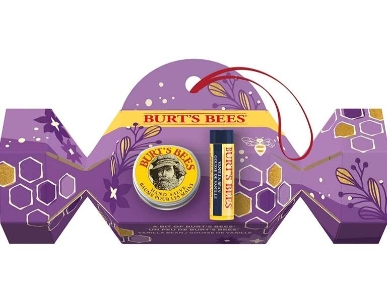 Set Burt's Bees con labial de cera de abejas o vainilla + bálsamo de manos