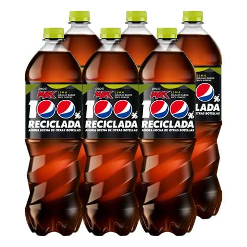 Pepsi Zero Lima - Refresco de Cola con Zero Azúcar 1.75 L - Pack de 6 botellas