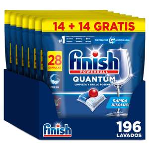 Finish Quantum 196 Pastillas para lavavajillas (Formato 7x 28 Pastillas) [21'99€ PRECIO NUEVO USUARIO]