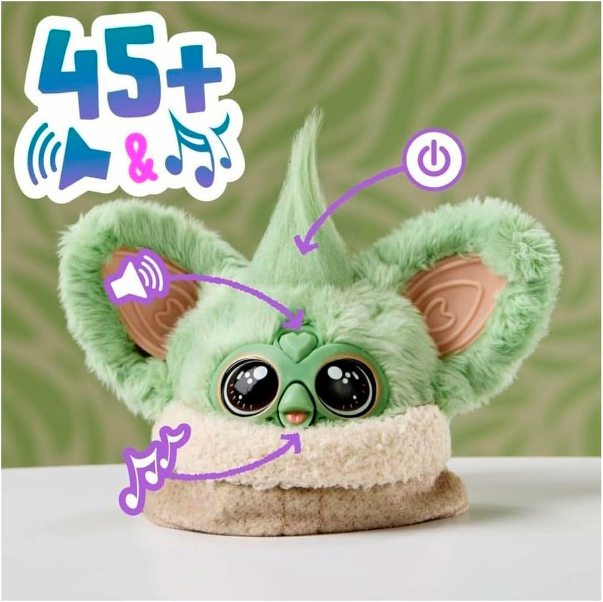Furby Furblets Star Wars 45 SONIDOS Peluche electrónico Coleccionable de Grogu, Artículo Oficial