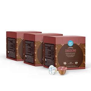 Marca Amazon - Happy Belly Chococino Cápsulas Compatibles con NESCAFÉ Dolce Gusto - 24 Porciones (3 Paquetes x 16 Cápsulas)