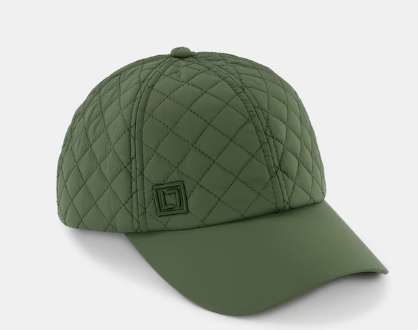 Gorra acolchada en verde con elástico talla única.