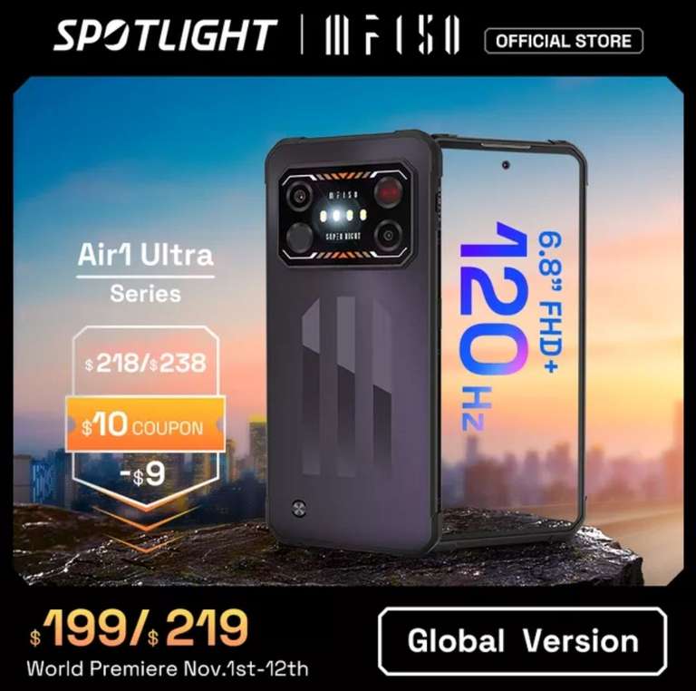 Smartphone IIIF150 Air1, versión Global, 6,8 "FHD + 120Hz