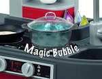 SMOBY XXL Kitchen Studio Bubble, 38 accesorios, simula efecto de agua hirviendo,refrigerador,horno,lavavajillas,dispensador hielo, cafetera