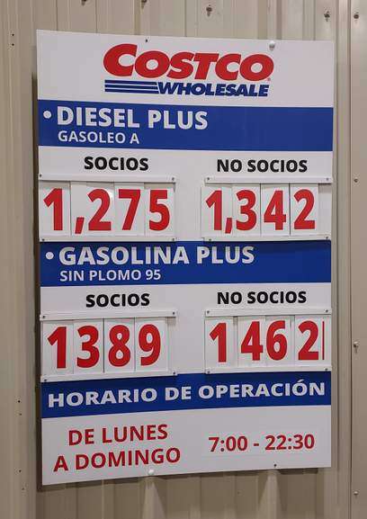 Precio gasolina 95 Costco Getafe