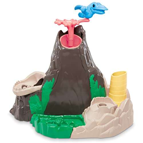 Play- Doh - Volcán Isla Lava Bones con masa HydroGlitz de Play-Doh Slime