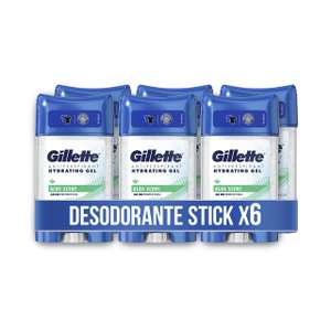 Pack de 6 Gillette Hydra Gel Desodorante Antitranspirante Aloe Para Hombre, 70 ml (2,66 la unidad)