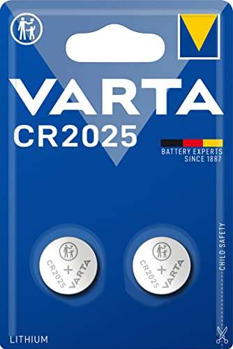 Varta Pila de botón de litio de 3 V Electronics CR2025 , 2 unidades