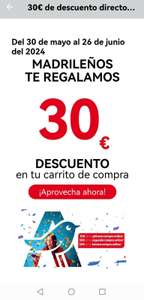 30€ descuento en 3 primeras compras ALCAMPO (10€ descuento cada una, mínimo compra 90€) SÓLO EN COMUNIDAD DE MADRID