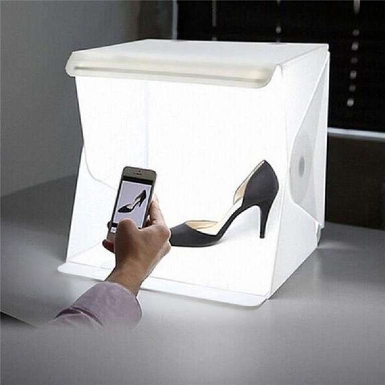 Caja de luz para fotografía con iluminación LED