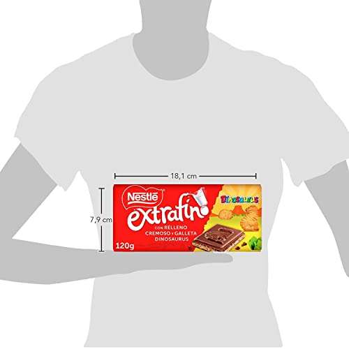24x Tabletas Nestle Extrafino Chocolate y galleta Dinosaurio 120g [0.95€/ud]