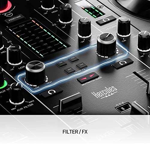 Hercules DJControl Inpulse 500 - Controladora de DJ USB de 2 decks para Serato DJ Lite y DJUCED