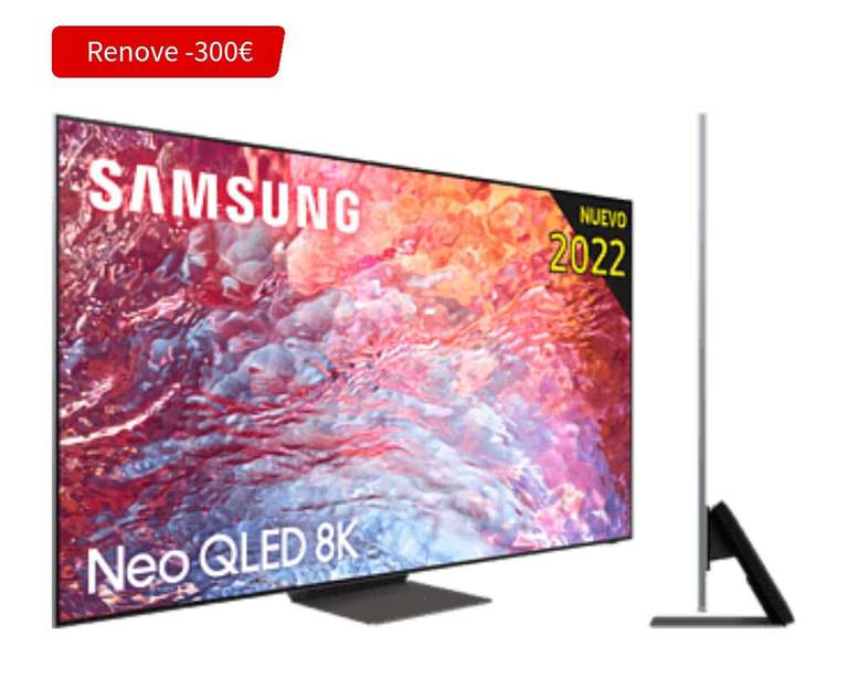 TV QLED 75" - Samsung QE75QN700BTXXC, Neo QLED 8K, Procesador Neural 8K Lite con IA, Smart TV, Plata