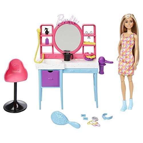 Mattel Muñeca Barbie Unicornio Pelo y Cuerno Azul