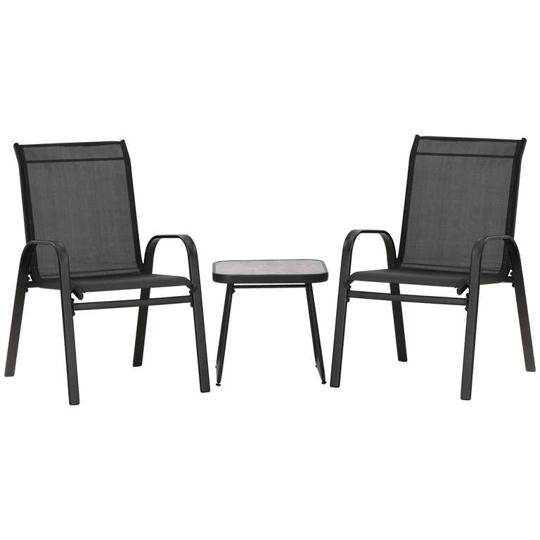 Conjunto de jardín Outsunny 2 sillas + mesa