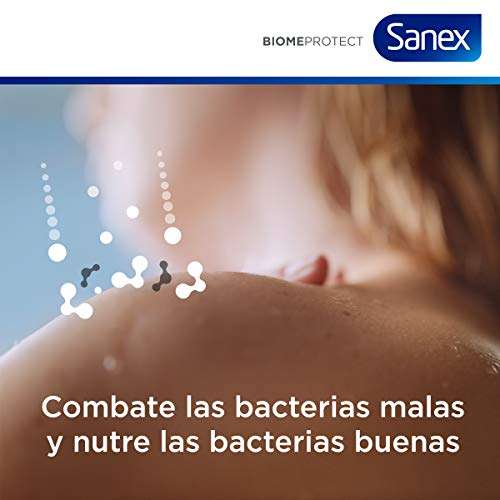 Sanex Biomeprotect Dermo Aceite, Gel de Ducha o Baño, Piel Normal y Seca, con Prebiótico, Combate las Bacterias, Pack 12 Uds x 550ml