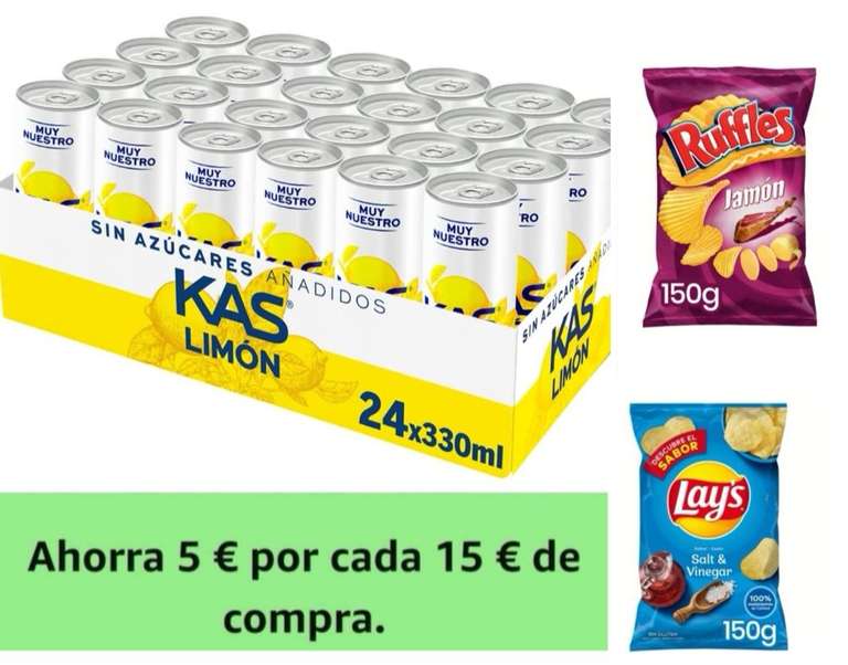 KAS Zero Limón 330 ml - Refresco de Limón sín Azúcar (Pack de 24 / 0.44€/und) [2 PROMOCIONES EN DESCRIPCIÓN]